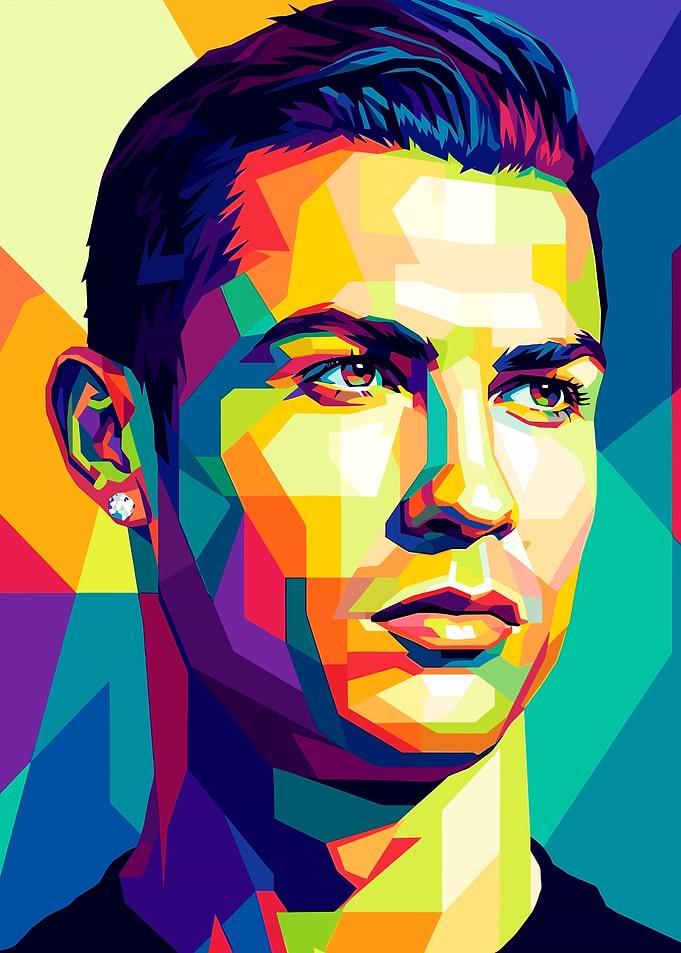 Cristiano Ronaldo Pop Art Portrait