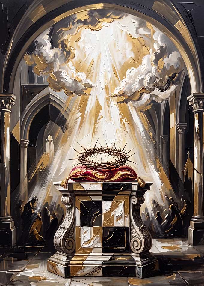 Crown of Thorns on Marble Altar