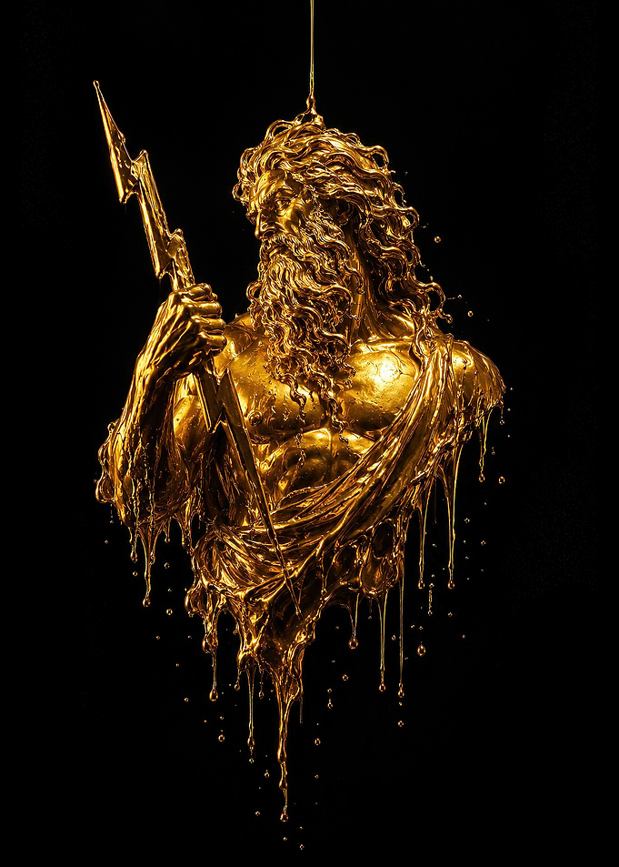 Golden statue of Zeus