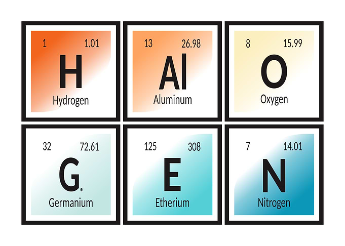 Halogen - Periodic Table Style Art