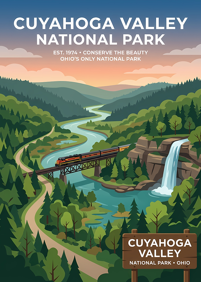 Cuyahoga Valley National Park Travel Poster