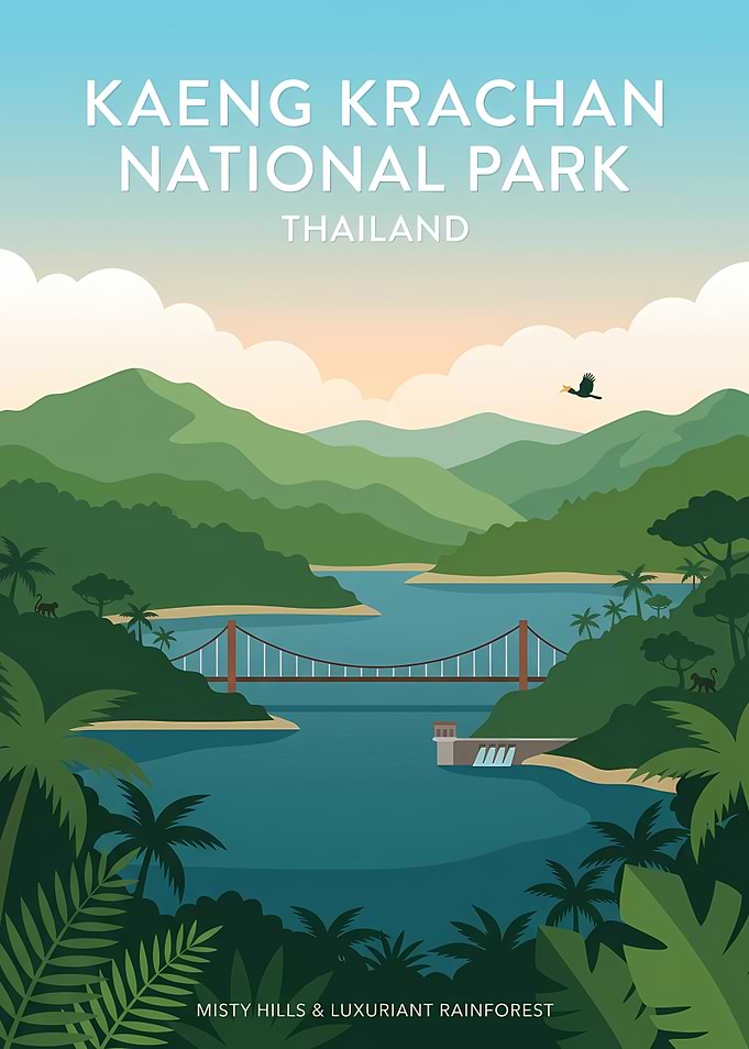 Kaeng Krachan National Park Travel Poster