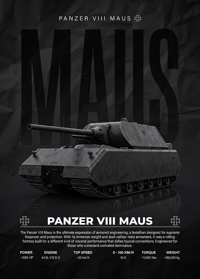 Panzer VIII Maus Tank Poster