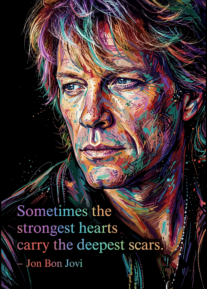 Jon Bon Jovi Colorful Portrait Poster