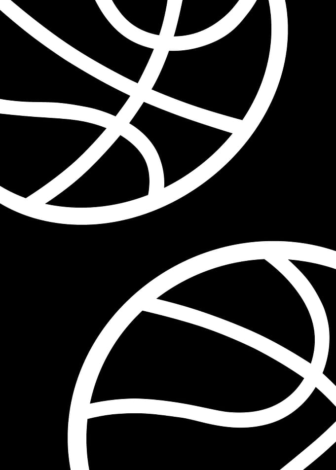 Minimalist Basketball Line Art