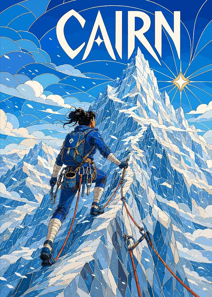 Cairn Mountain Climbing Video Game Poster