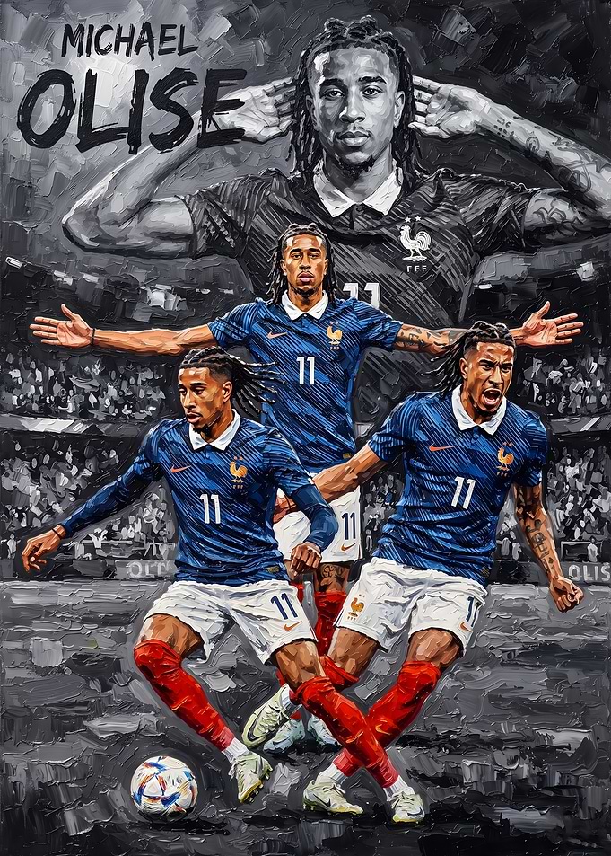 Michael Olise France Football Poster
