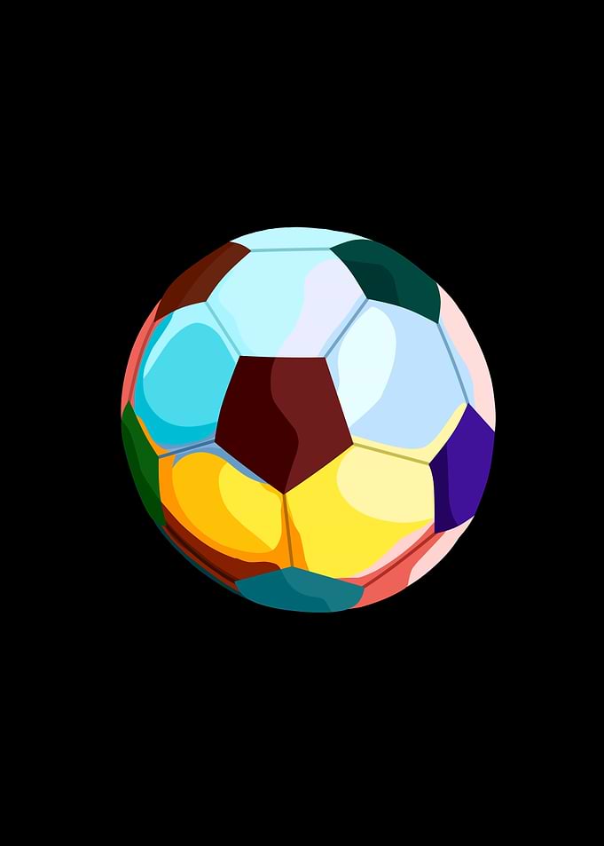 Colorful Abstract Soccer Ball Illustration