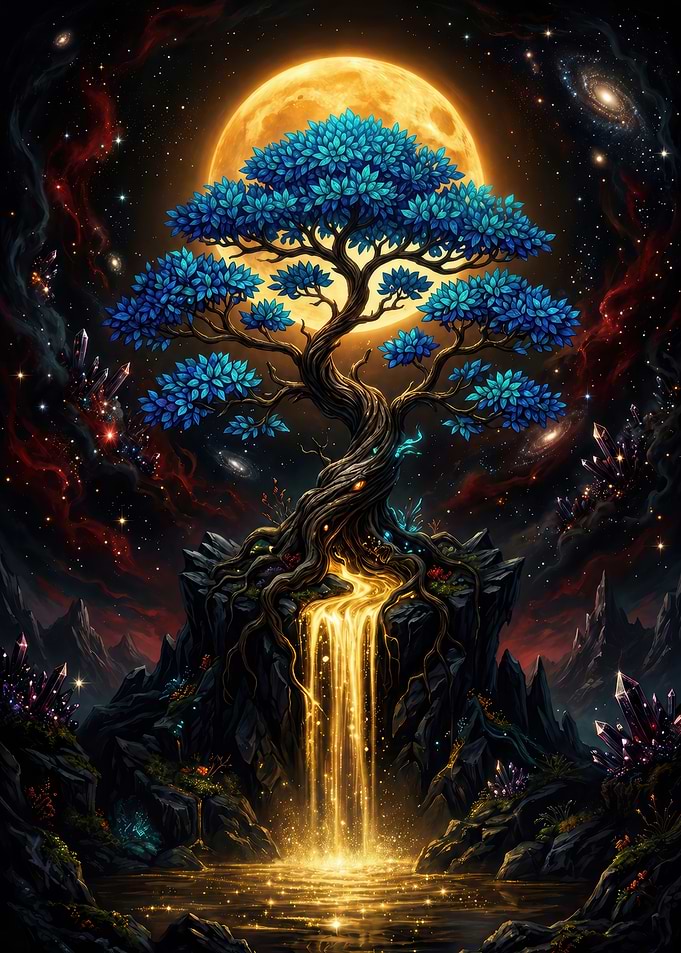Galaxy Crystal Bonsai
