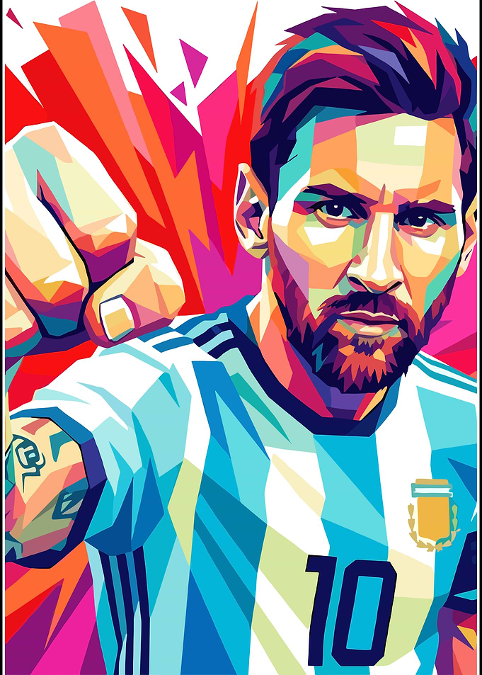 Lionel Messi WPAP Pop Art Portrait