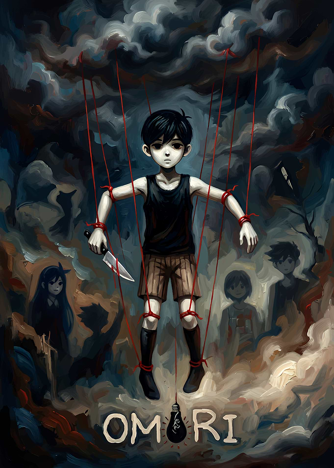 Omori Marionette Digital Art Poster