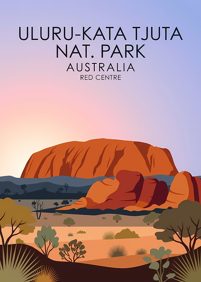 Uluru-Kata Tjuta National Park Travel Poster