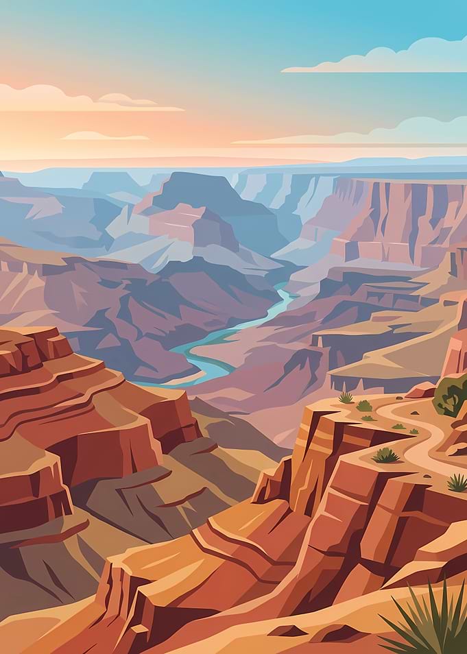 Grand Canyon National Park Illustration