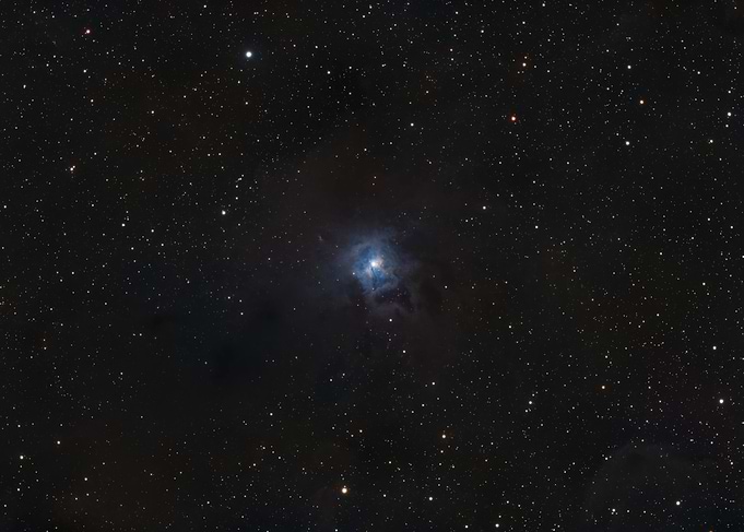 Iris Nebula in Starry Sky
