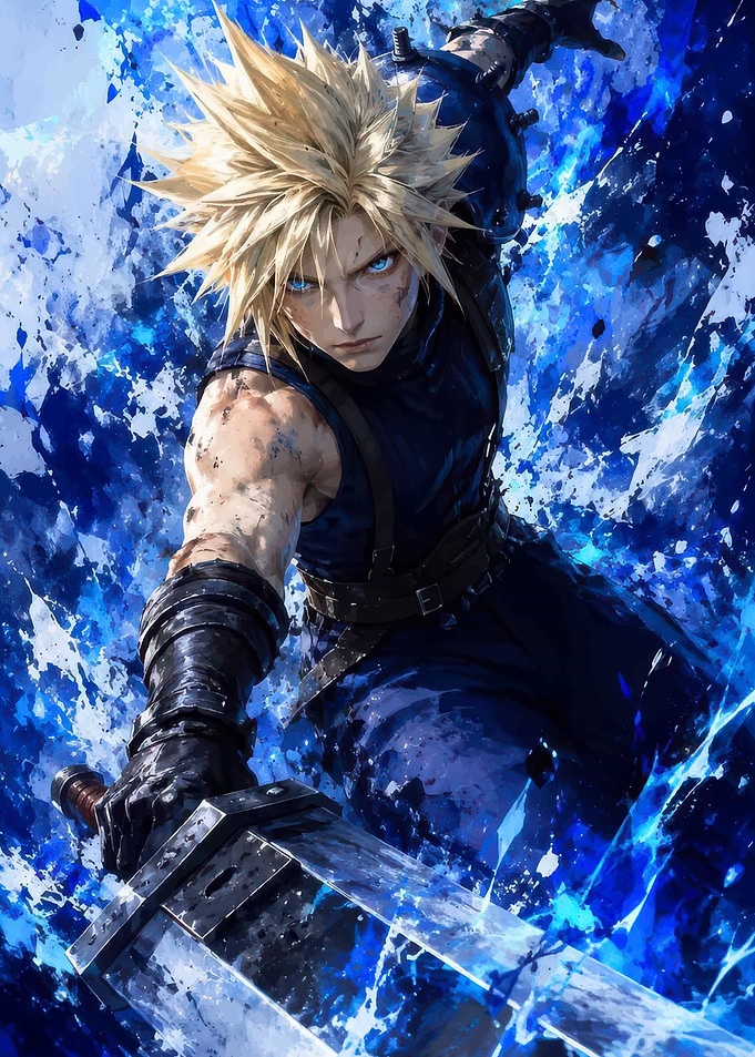 Cloud Strife Final Fantasy VII Portrait