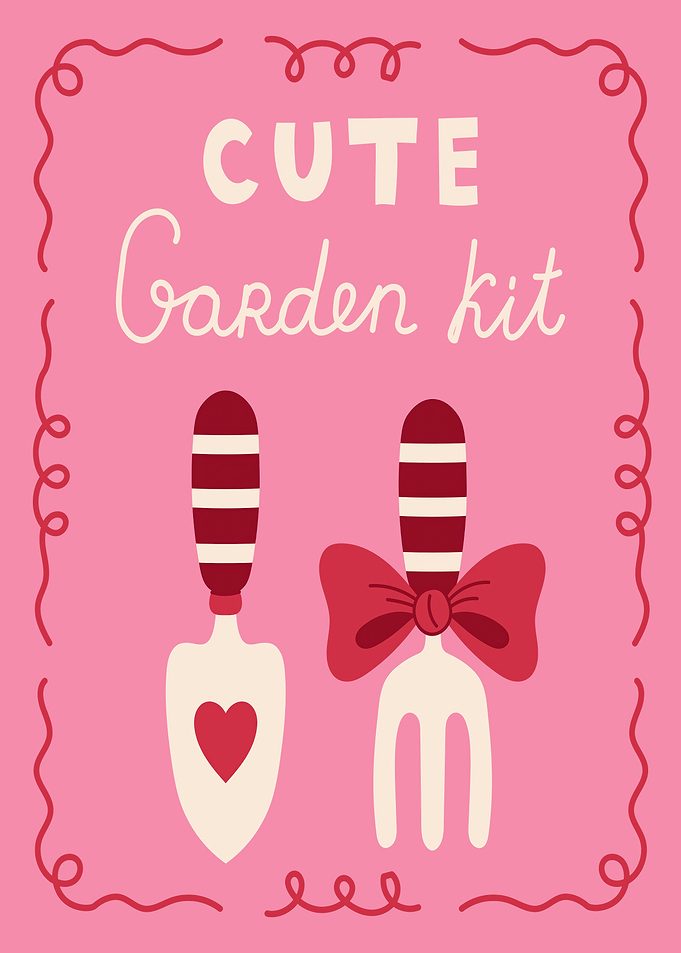 Cute Garden Kit Illustration