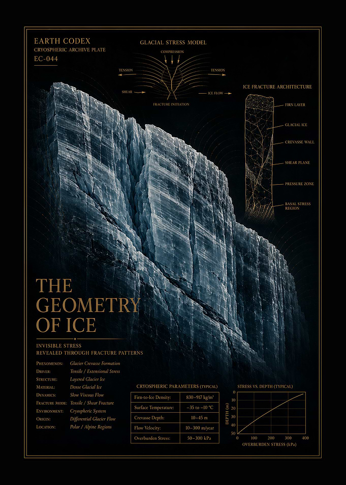 The Geometry of Ice Scientific Glacial Poster