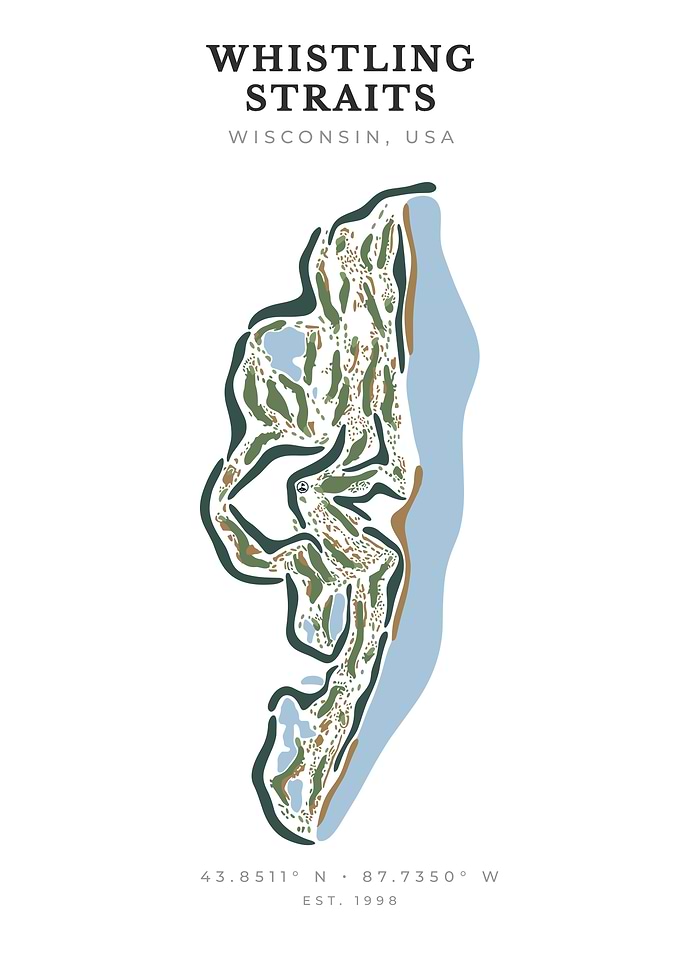 Whistling Straits Golf Course Map
