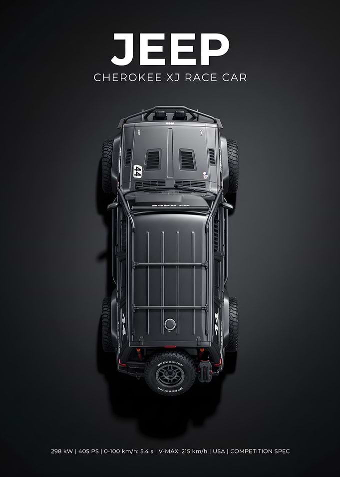 Jeep Cherokee XJ Race Car Poster