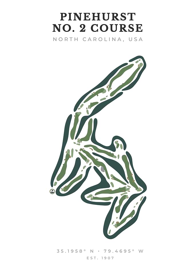 Pinehurst No. 2 Golf Course Map