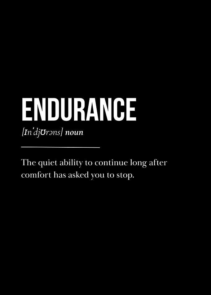 Endurance Definition Motivational Wall Art
