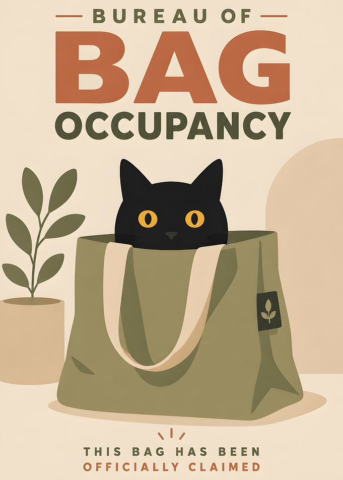 Bureau of Bag Occupancy Cat Poster