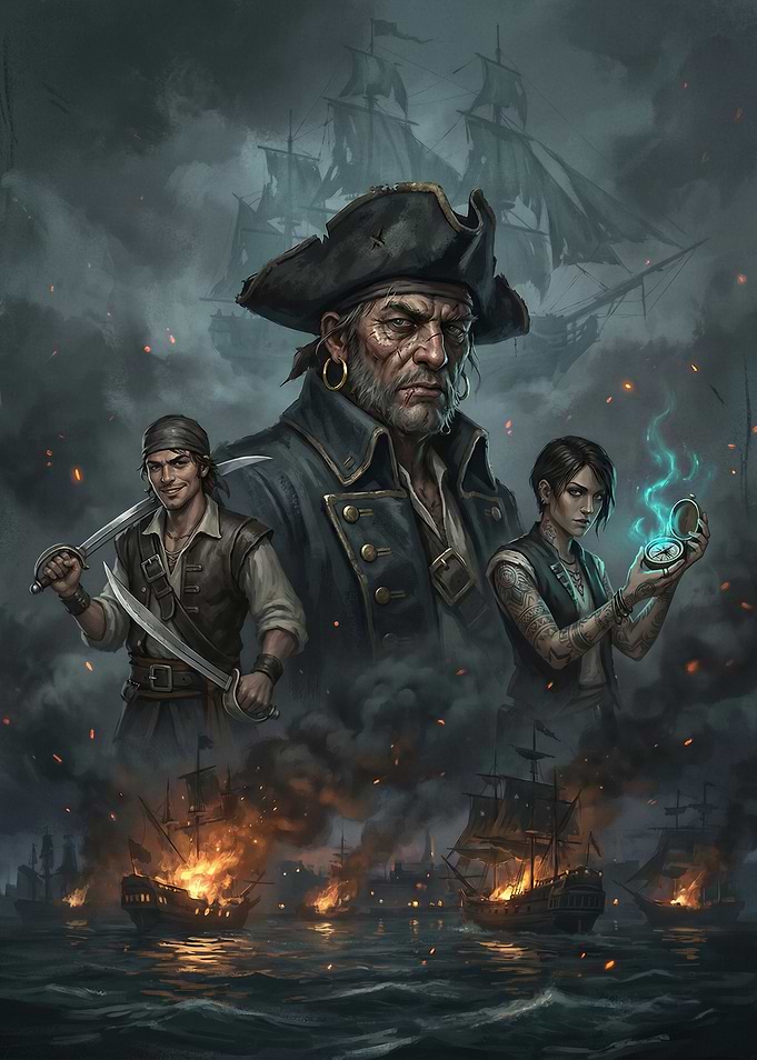 Epic Pirate Adventure Fantasy Art