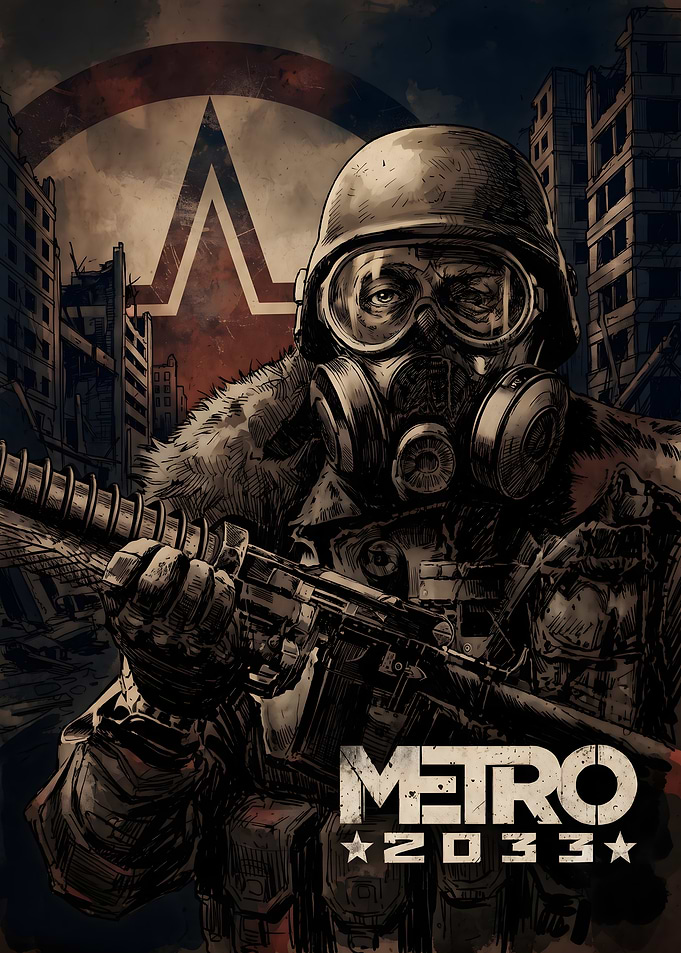 Metro 2033 Post-Apocalyptic Soldier Poster
