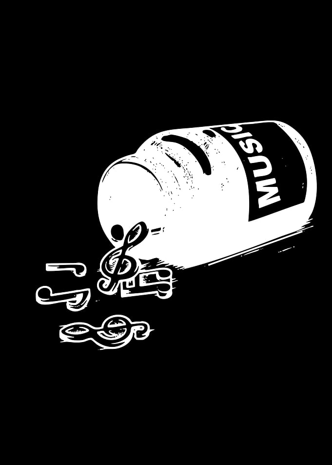 Music Pills Bottle Graphic