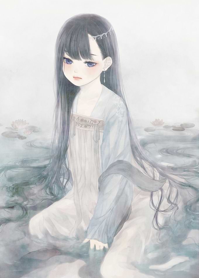 Ethereal Girl in Traditional Attire