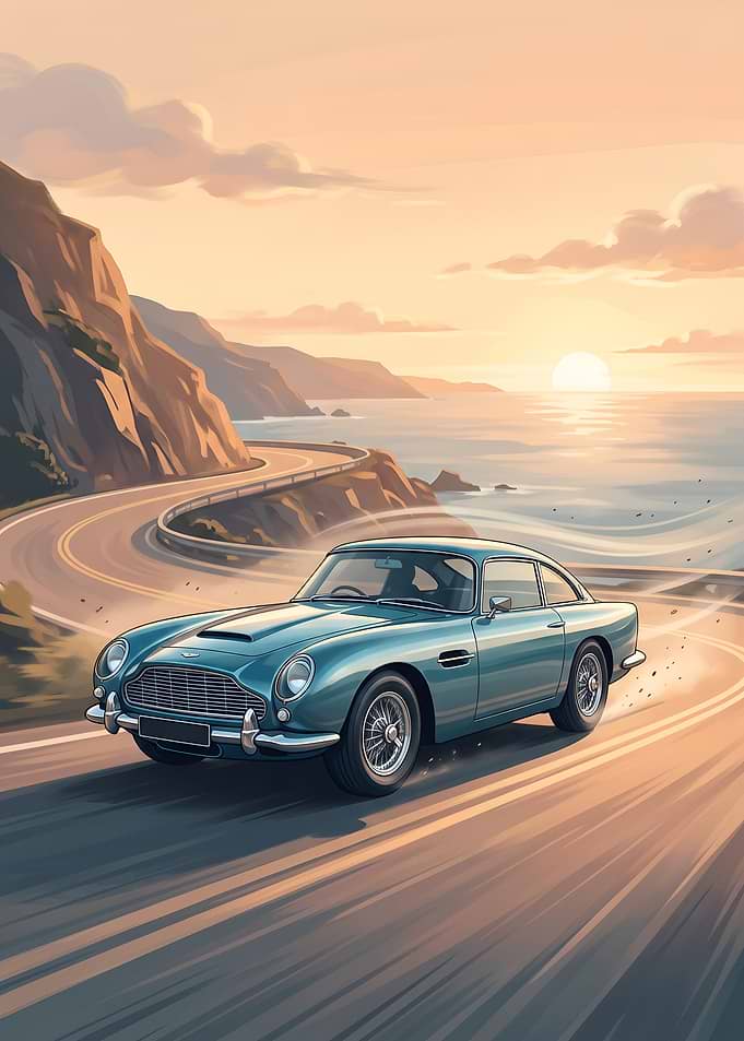 Seaside Escape, Classic Car Cinematic Scene