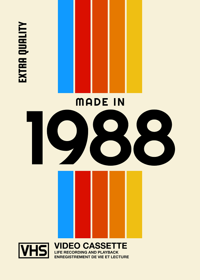 Made in 1988 — Retro VHS Poster