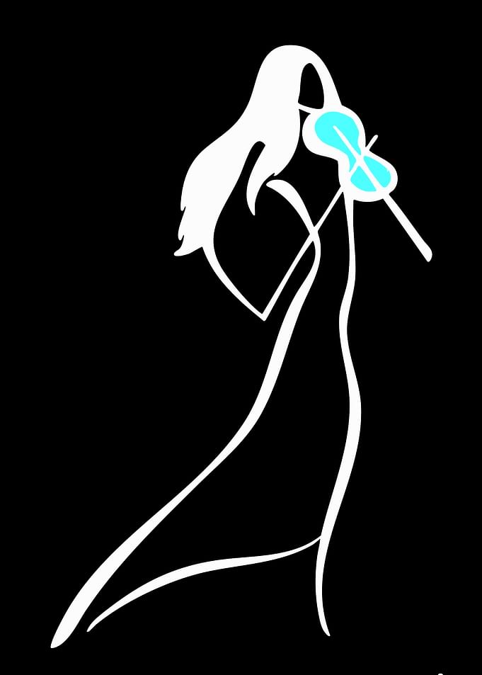 Minimalist Violinist Silhouette