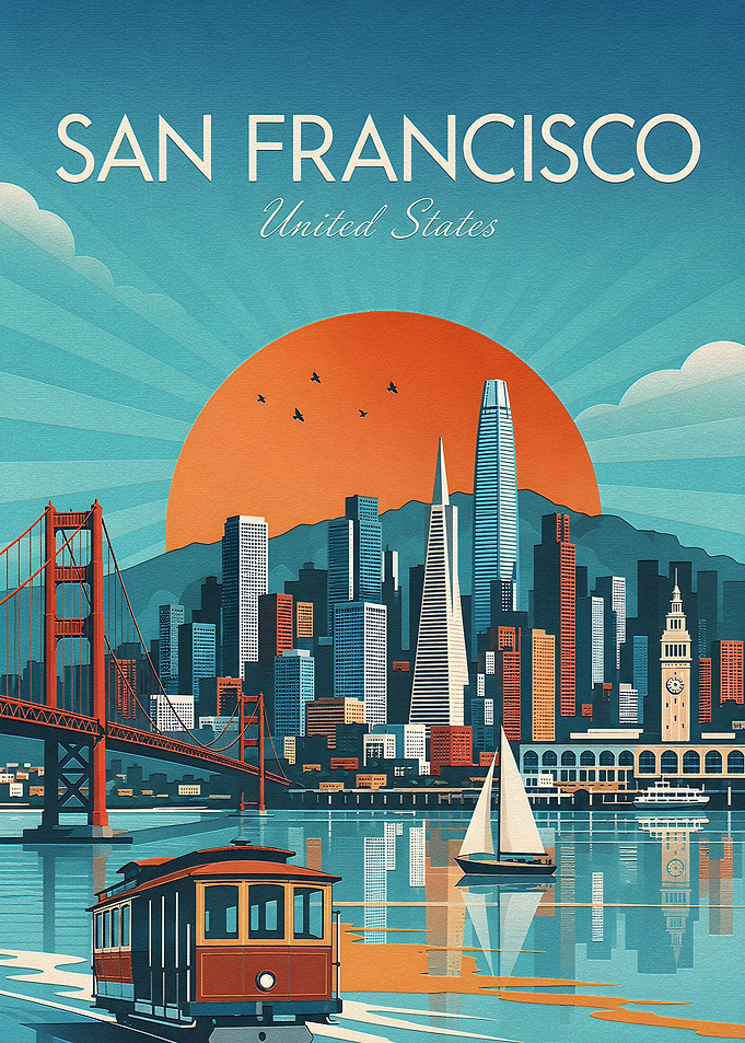 San Francisco Travel Poster