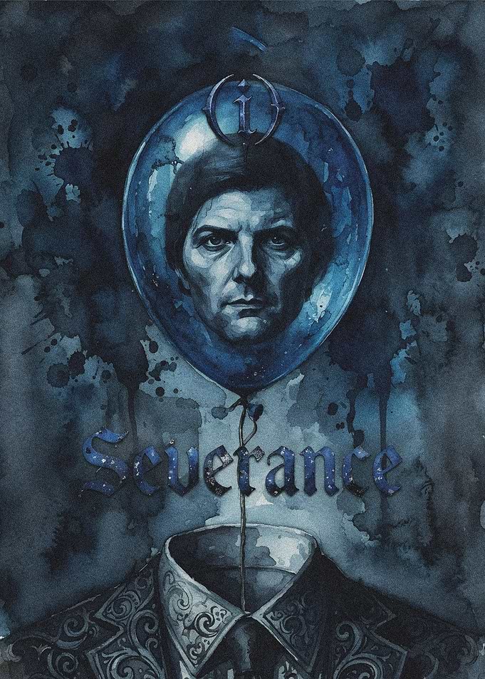 Severance Mark Scout Watercolor Portrait