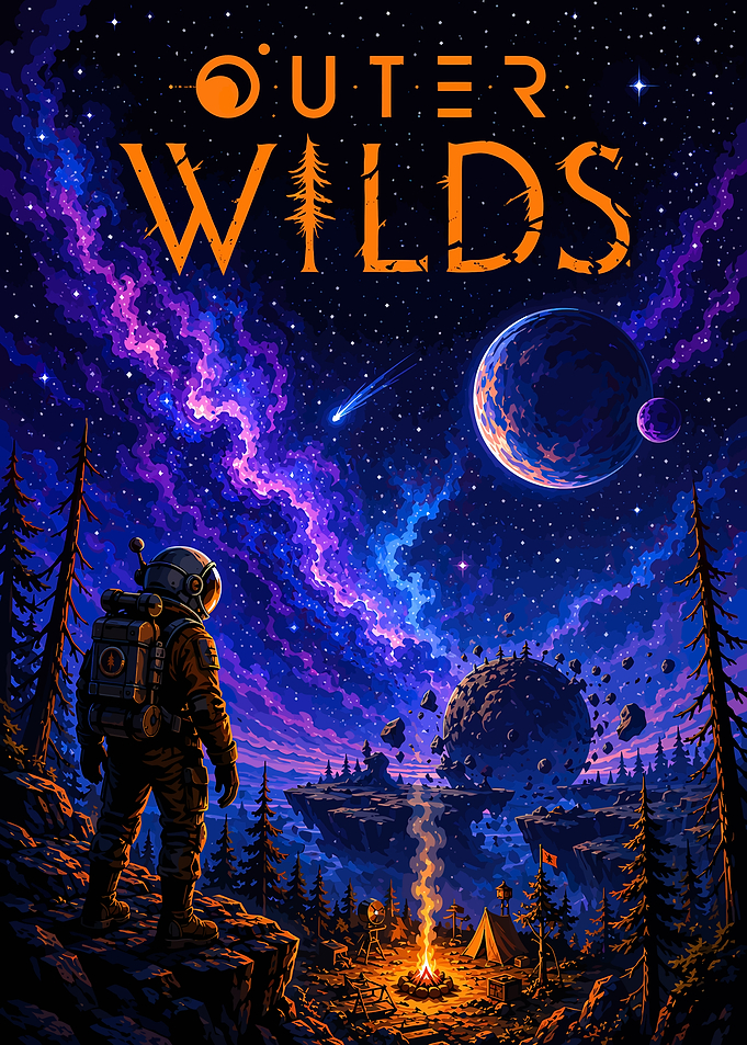 Outer Wilds Space Exploration Poster