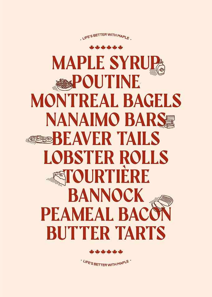 Canadian Food Specialties Poster
