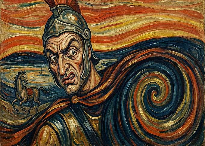 Alexander the Great Roman Warrior Painting