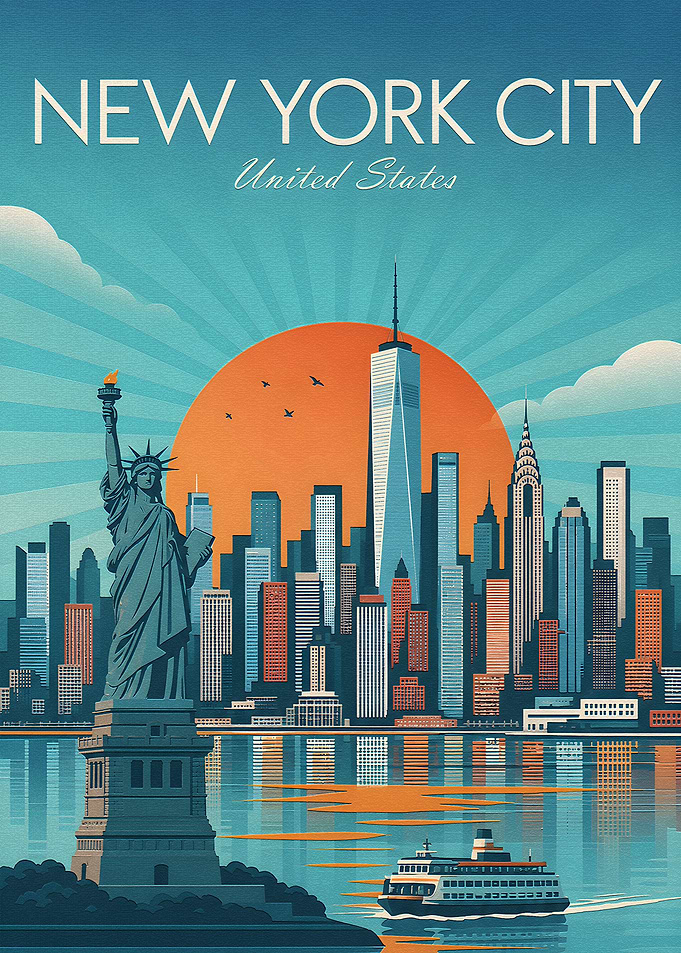 New York City Travel Poster