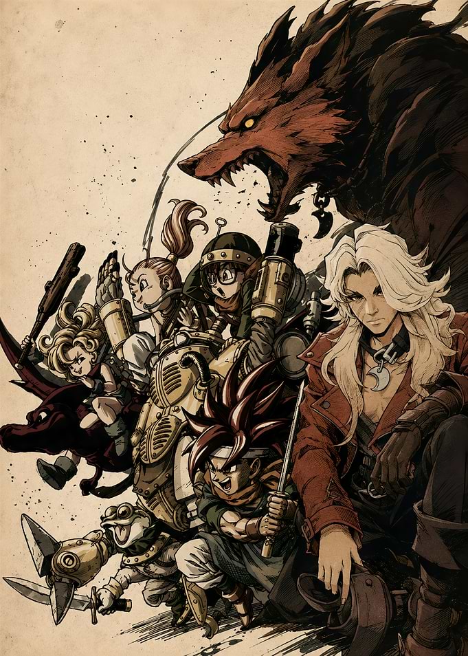 Chrono Trigger Character Ensemble Illustration