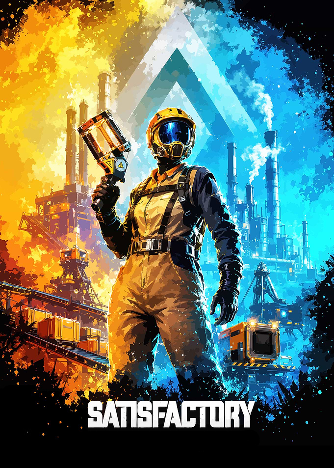 Satisfactory Game Key Art Poster