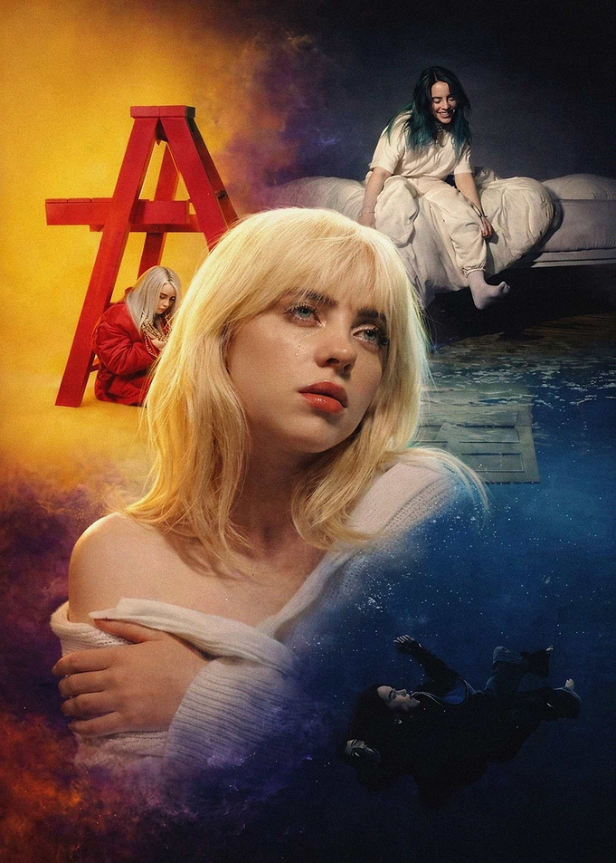 Billie Eilish Collage Poster