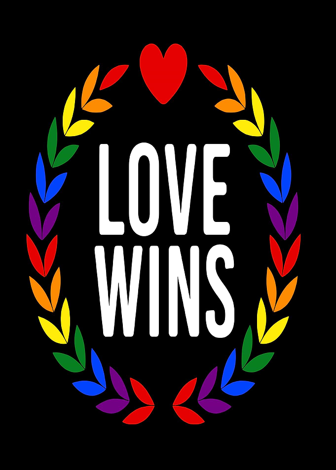 Love Wins Pride Wreath Graphic