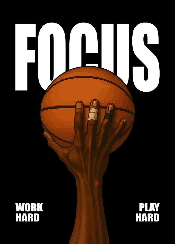 Focus Basketball Motivational Poster