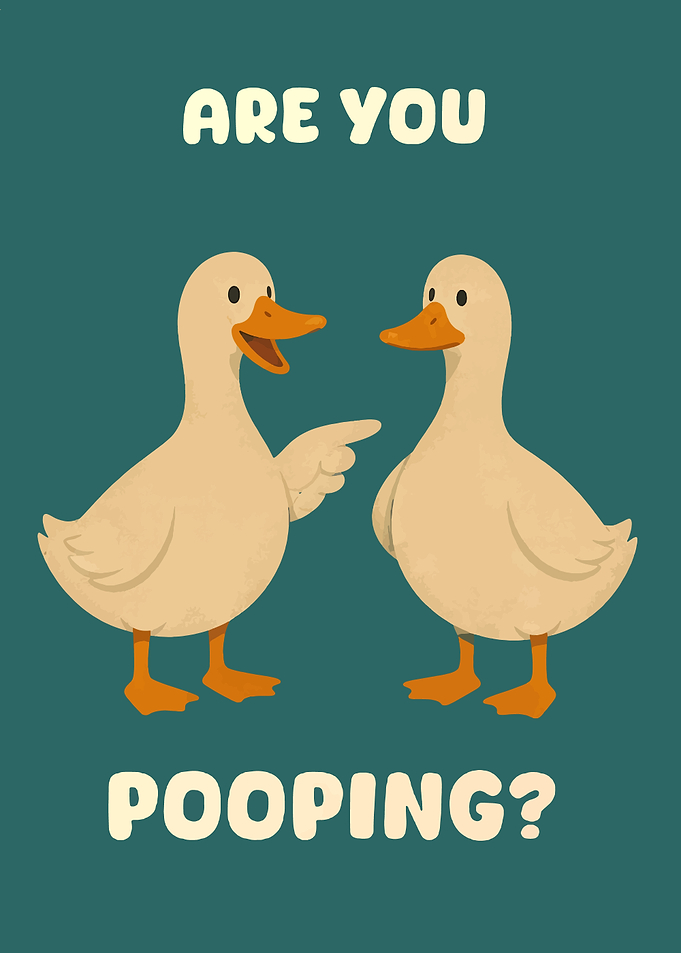 Funny Duck Bathroom Sign