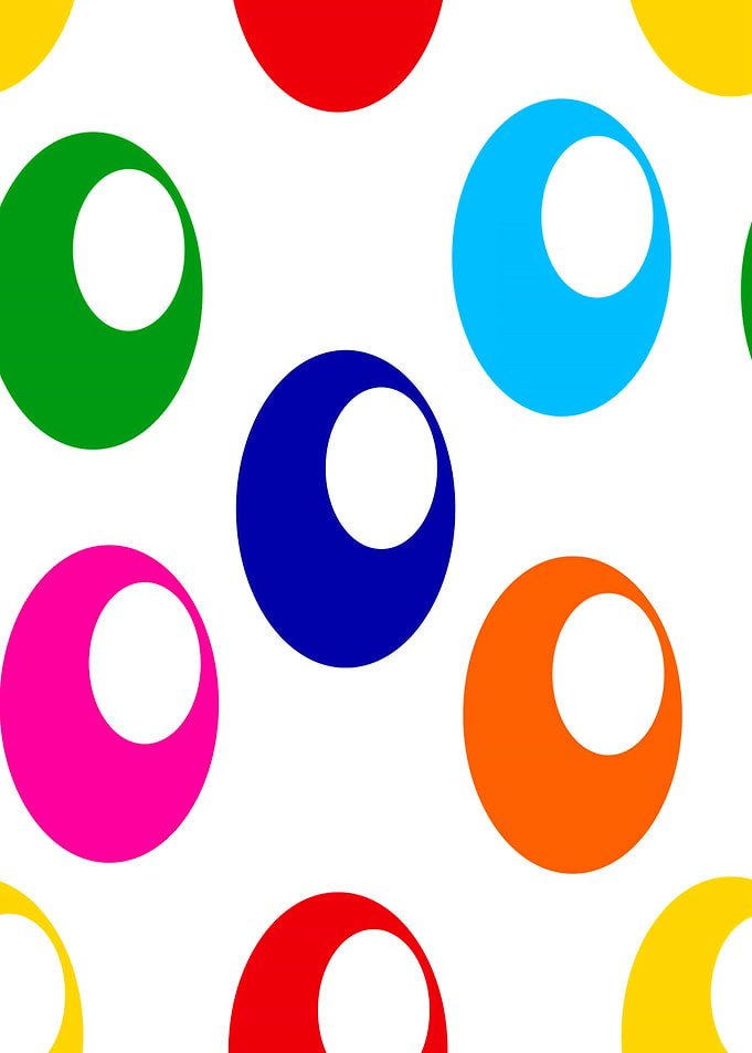 Colorful Abstract Polka Dot Pattern