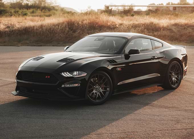 Black Ford Mustang Sports Car