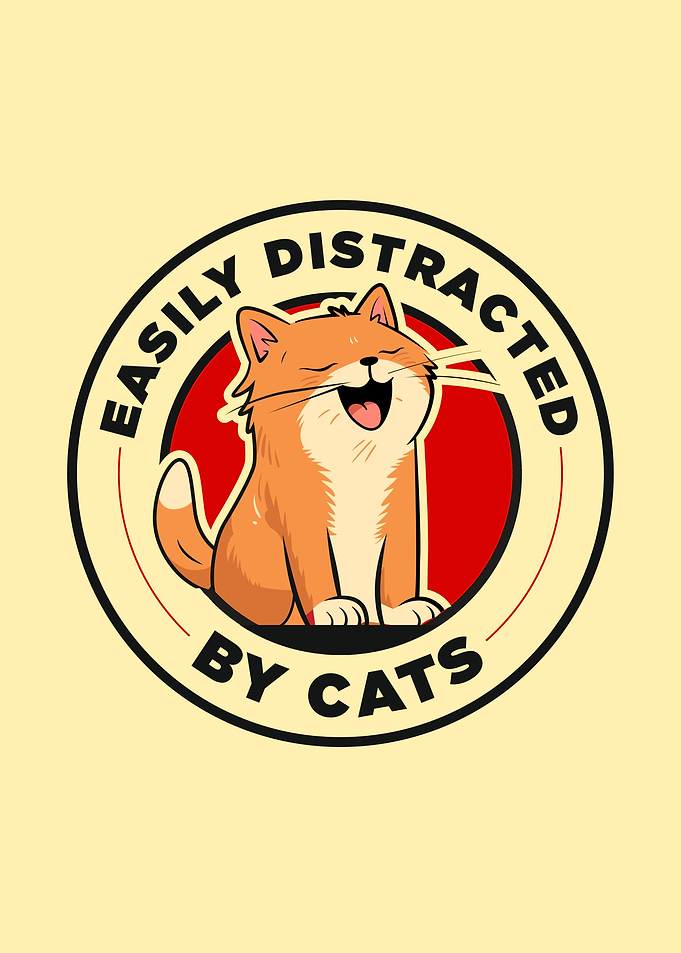 Easily Distracted By Cats Emblem