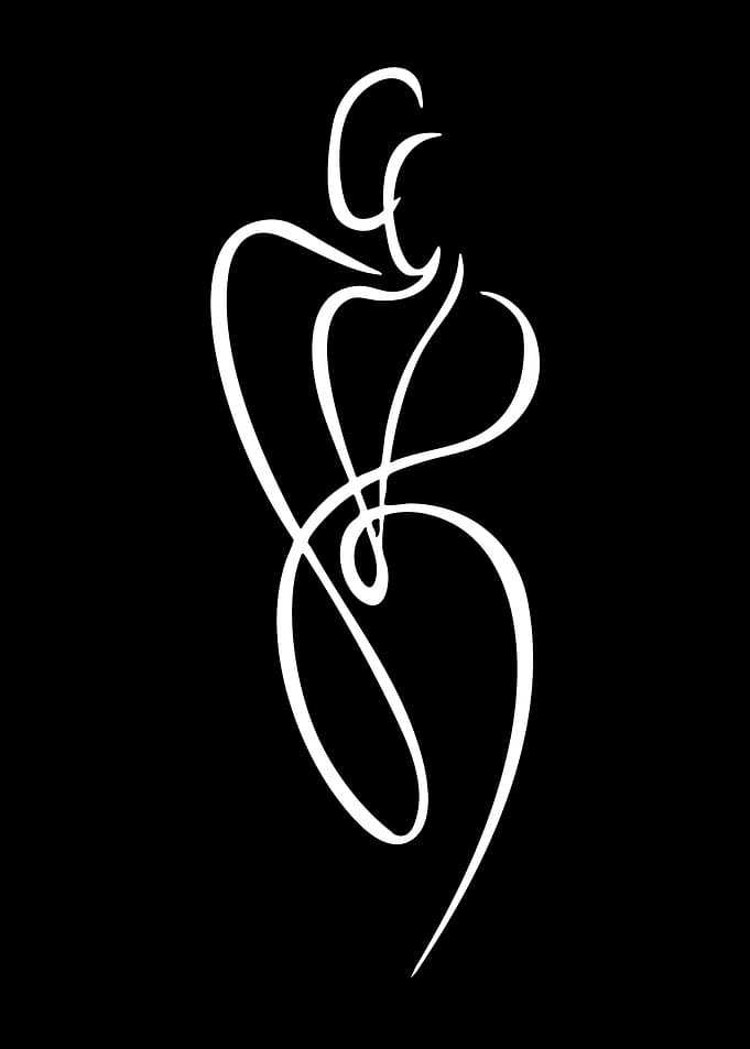 Minimalist Abstract Line Art Figure