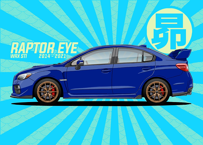 Subaru WRX STI Raptor Eye Illustration